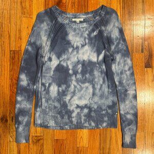 American Eagle Outfitters Women's Blue Long Sleeve Tie Dye Sweater Size Small